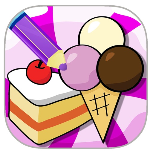 Cake And Ice Cream Game Coloring Book Version Icon