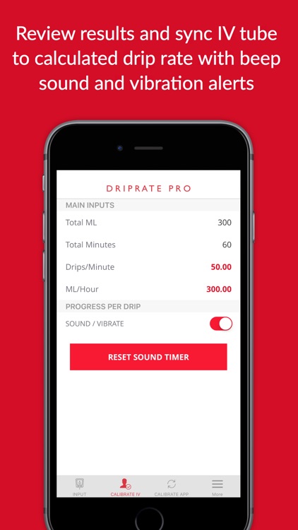 Drip Rate Calculator - Infusion with IV sync sound