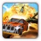 Escape speed car racing with tanks, copters, bombs in a 3d world war game