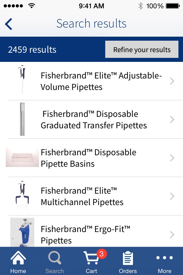 Fisher Scientific screenshot 2