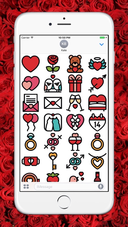 I Love You - Hearts and Valentine's Day Stickers