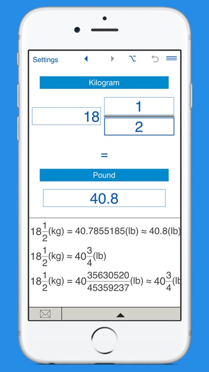 Pounds to kilograms and kg to lb weight converter screenshot-3