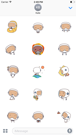 Mr Astronaut animated stickers pack(圖2)-速報App