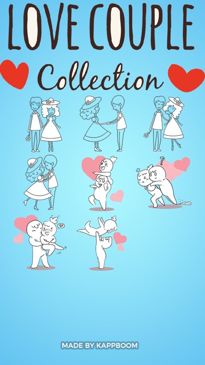 Hand-Drawn Couple Stickers