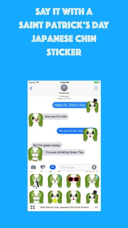 Saint Patrick's Day Japanese Chin Emoji Stickers