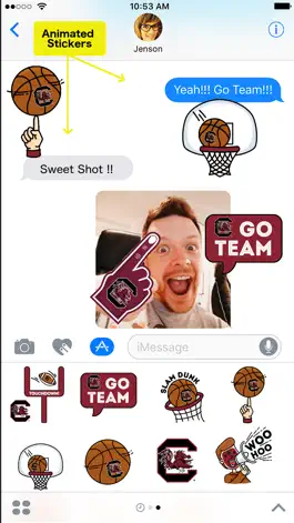 Game screenshot University of South Carolina Animated+Stickers mod apk