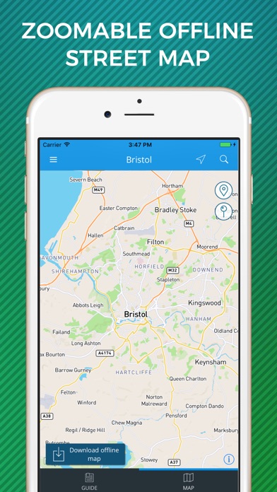 Bristol Travel Guide with Offline Street Map screenshot 3