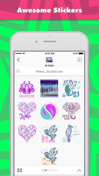 Peace, Joy And Love stickers by MI Mojis