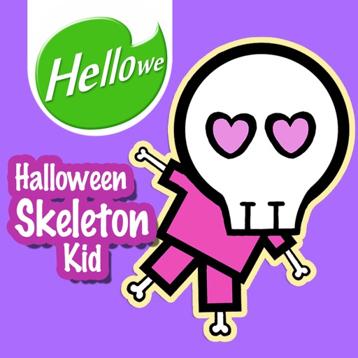 Hellowe Stickers: Halloween SkeletonKid