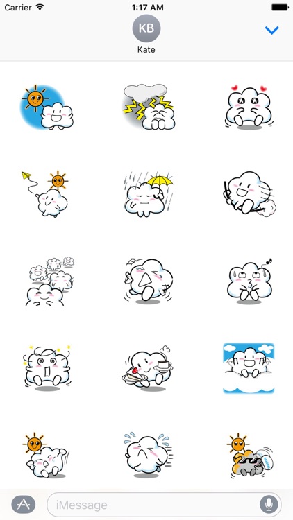 Cute Cloud Emoji Stickers