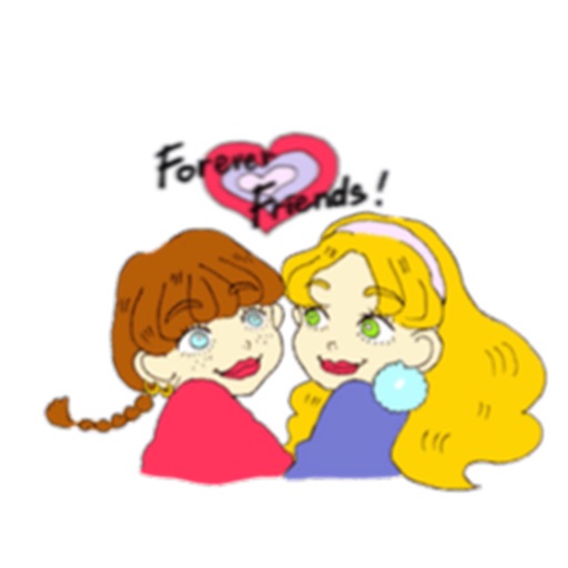Two Adorable Teenage Girls Stickers