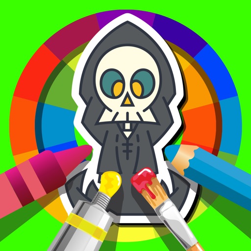 Friendly Ghost Coloring Book for Little Kids Icon