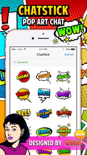 Pop Art Chat Stickers Emoji Keyboard By ChatStick(圖1)-速報App