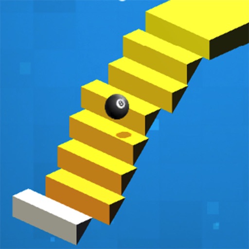 Stairs Rolling Ball Icon