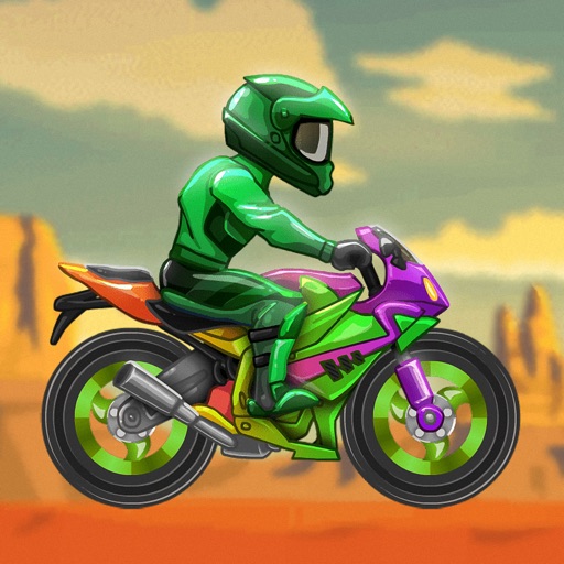 沙漠越野赛 - 软盘摩托车骑手的山地爬坡赛