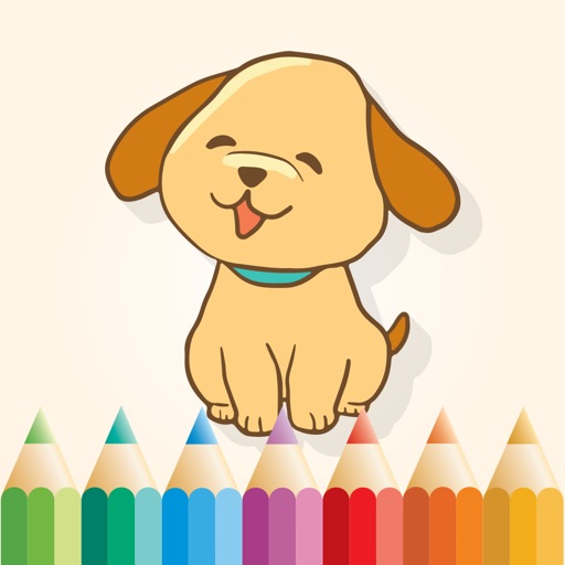Dog Coloring Book for Kids: Learn to color & draw Icon