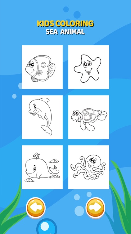 Toddler Games Dolphin Underwater Coloring Page screenshot-4