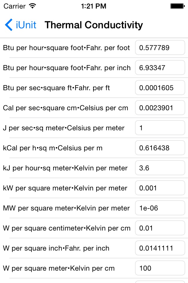 iUnit Measurement Conversion screenshot 2