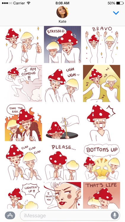 Mushroom Bros stickers