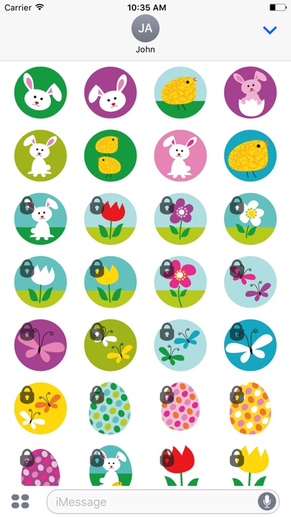 Springtime Easter Stickers