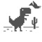 Dino T-Rex from an easter egg game of Google Chrome offline page