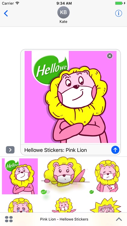 Hellowe Stickers: Pink Lion