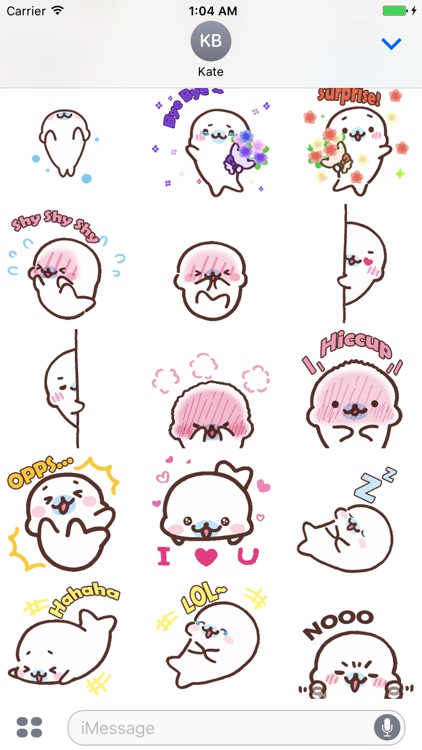 Cutest Snow Baby Seal Animated Stickers