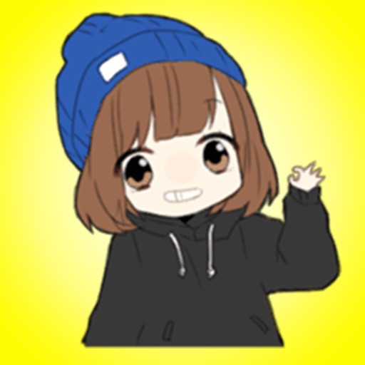 Girl in the Blue Cap - Cute Stickers Pack! icon