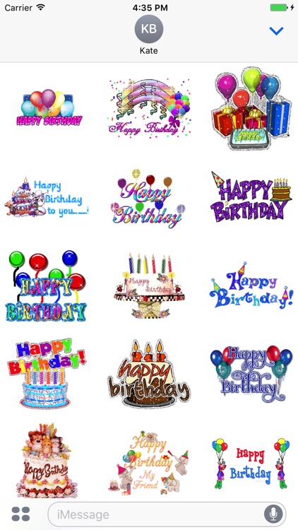 Happy Birthday Animated Stickers