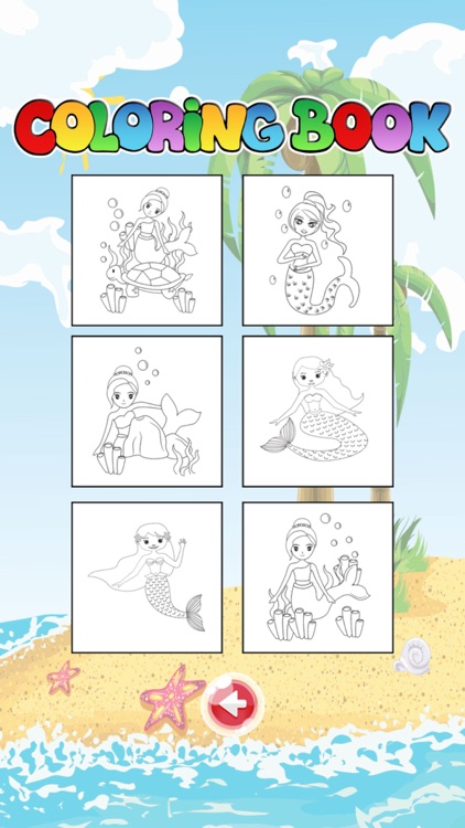 Mermaid Princess Coloring Book For Kids Free!