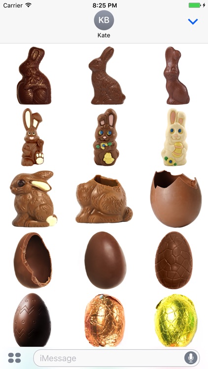 Chocolate Easter Bunnies & Eggs Stickers