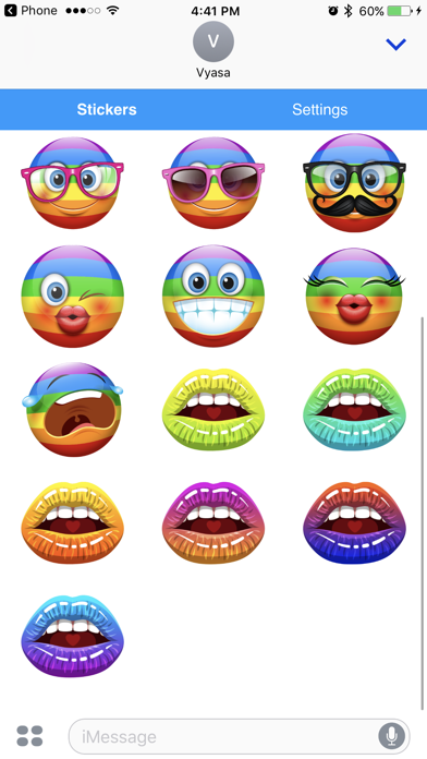 Rainbow Emoji - Cool Emoticon Sticker Icons screenshot 3
