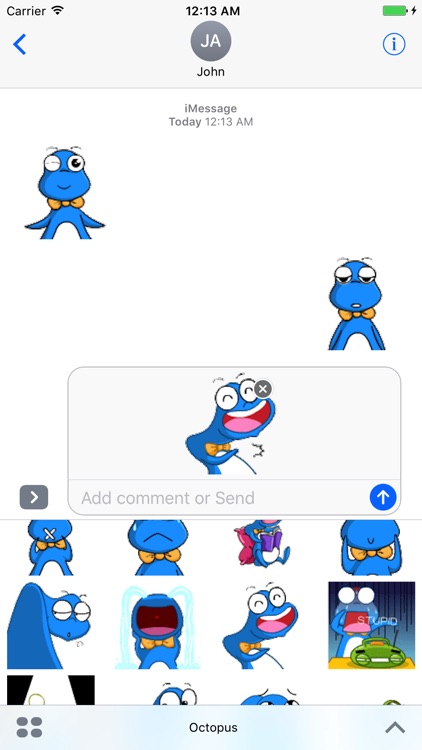 Animated Octopus Smile Stickers screenshot-3