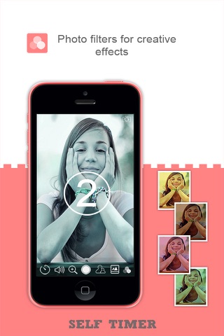 self timer auto Camera with zoom, speech & fx screenshot 2