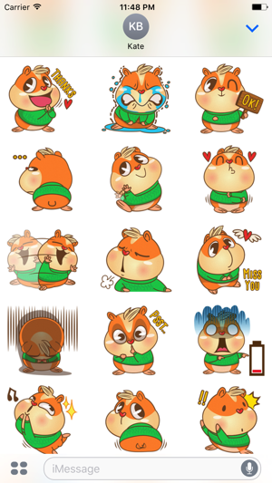 Fufu the Hamster - Cute stickers for iMessage(圖2)-速報App