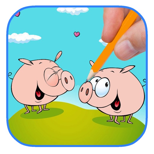 Pig Coloring Page Game Free To Play iOS App