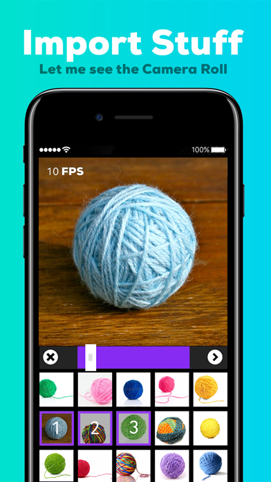 Screenshots of GIPHY Cam. The GIF Creator for iPhone