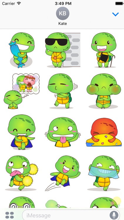 Pura the funny turtle 7 for iMessage Sticker