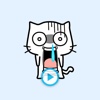 Animated Freaking Out Cat - GIF Stickers