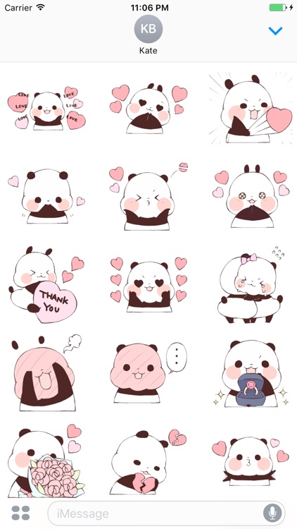 In Love PiperPanda Stickers