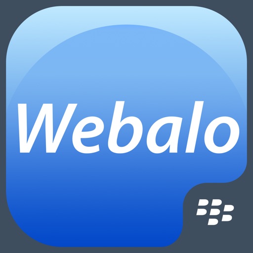 Webalo for BlackBerry iOS App