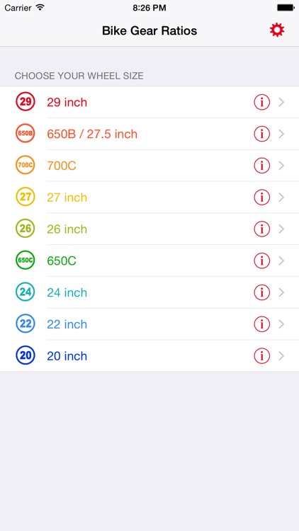 Bike Gear Ratios - Calc Speed,Cadence,Development