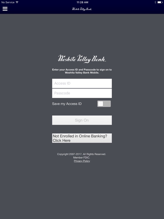 Washita Valley Bank for iPad