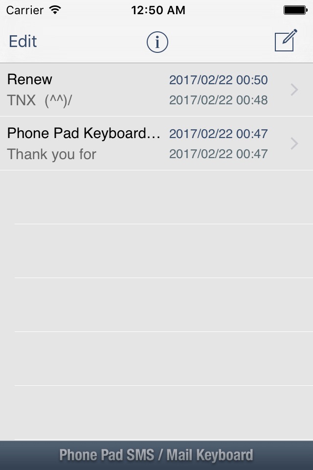 Phone Pad SMS / Mail Keyboard screenshot 3