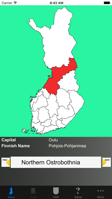 How to cancel & delete Finland Region Maps, Capitals, COA from iphone & ipad 1