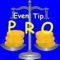 Even Tip Pro calculates a tip on a meal without including tax and rounds to an integral amount (no fractional coins)