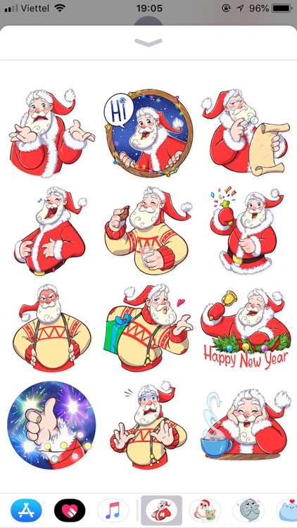 Christmas Santa Funny Stickers