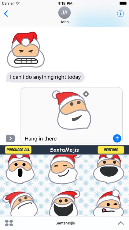 SantaMojis - Add Cool Santa Emojis to Messages screenshot-4