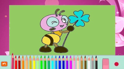 How to cancel & delete Ladybug and bee coloring book for boy and girl from iphone & ipad 1