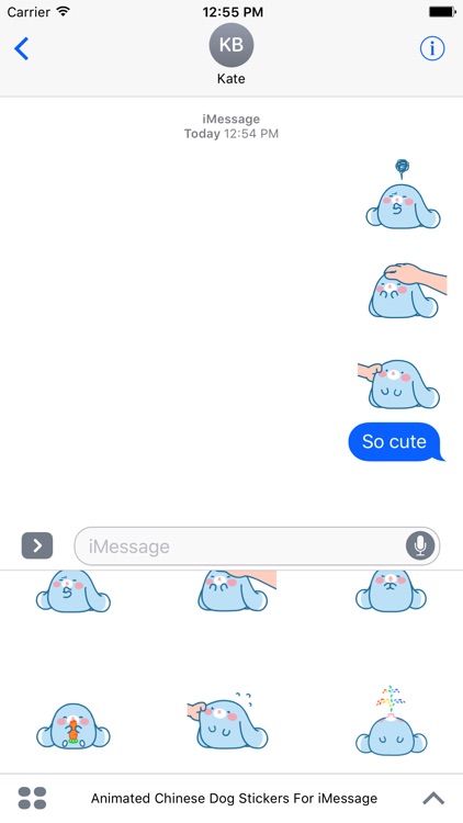 Animated Cute Chinese Dog Stickers For iMessage screenshot-3